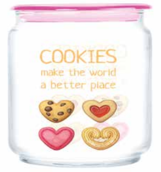 Luminarc Plano Jar Decorated Cookies Kitchenware