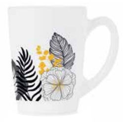 Luminarc New Morning Decorated Opal Palm Springs Mug