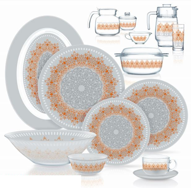 Endura 71 Pieces CASABLANCA GREY Dinnerset