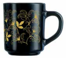 Luminarc Stackable Decorated Orient Leaves Gold Mug