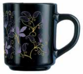 Luminarc Stackable Decorated Orient Leaves Purple Mug
