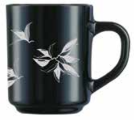 Luminarc Stackable Decorated Onyx White Mug