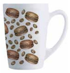 Luminarc New Morning Decorated Opal Macroons Coffee Mug