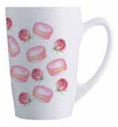Luminarc New Morning Decorated Opal Macroons Rose Mug