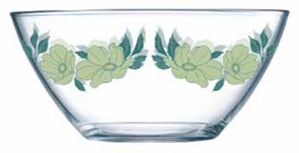 Luminarc Decorated Bowls Paradise Garden Green Kitchenware