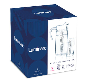 Luminarc Flame Sparkle Silver Drinkset