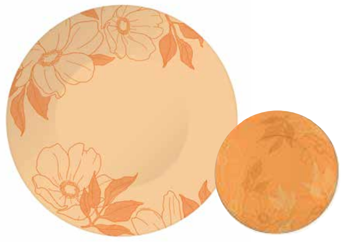 Luminarc Paradise Garden Orange Dinnerset