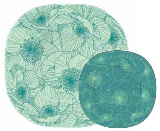 Luminarc Blooming Flowers Turquoise Dinnerset