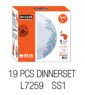 Arcopal Aliya Blue Dinnerset